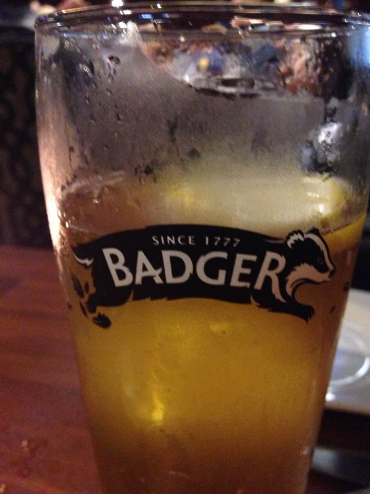 Beer Glass in Bermuda Pub ? Badger ? 2017