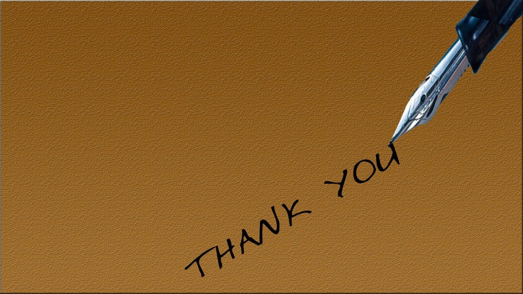 The tradition of a hand-written thank you&nbsp;note.