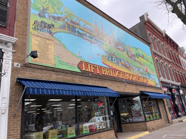 street view of the entrance to an independent bookstore