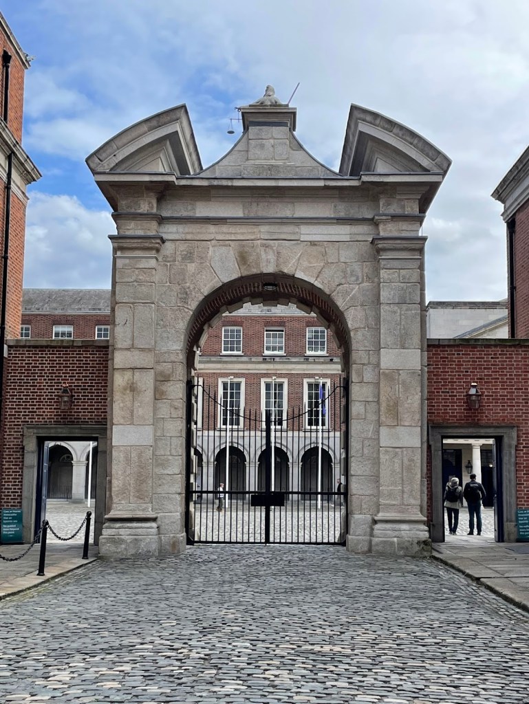 stone arch gate at Dublin Castle
