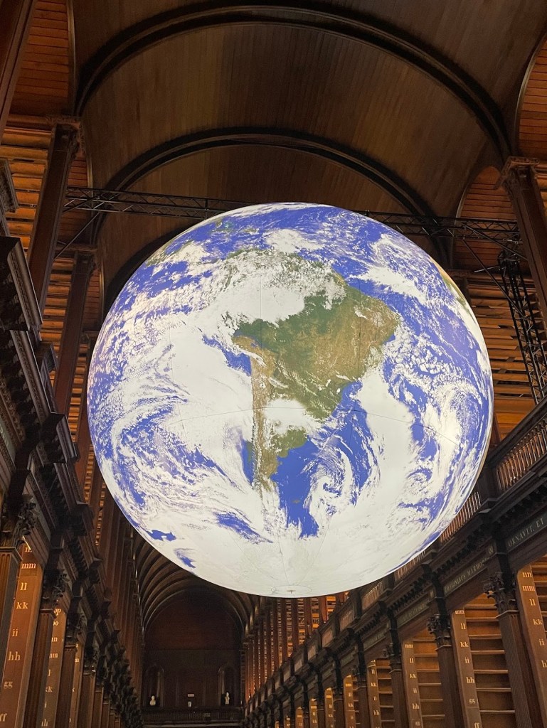 Gaia Earth Displayed at Trinity College's Long Room