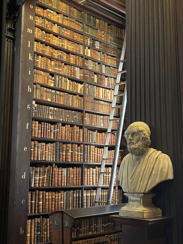 Books on Shelves at Trinity College, Dublin.